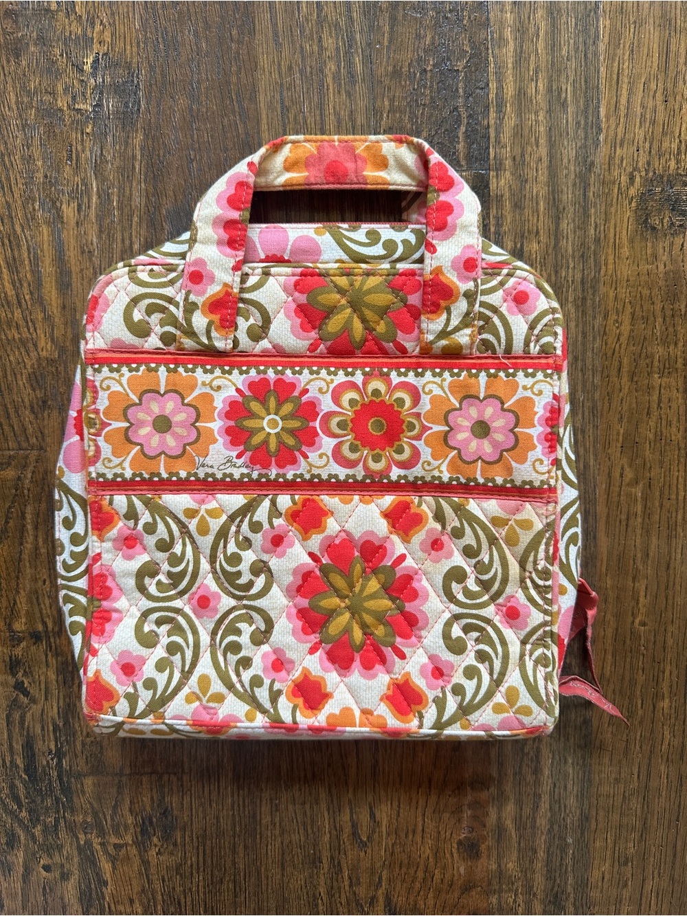Vera Bradley Quilted Floral Quilted Travel Organizer Bag Retro Folkloric Perfect